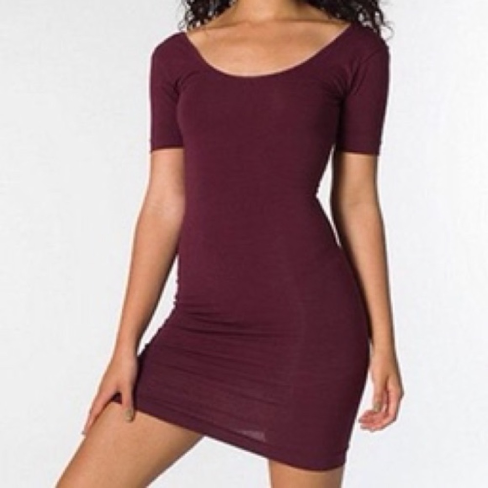 American Apparel Double U Neck Mini Dress